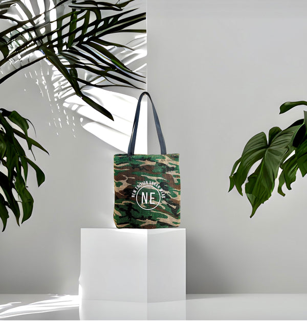 Eco-chic camouflage tote bag